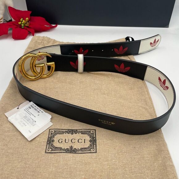 Unisex Gucci X Adidas GG Marmont trefoil belt size 95 cm/38 inches made in Italy - Picture 4 of 5